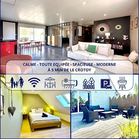 La Framboisine -plage A 6min-jardin-wifi-parking בית נופש *