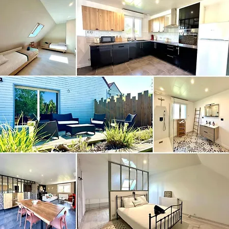 בית נופש La Framboisine -plage A 6min-jardin-wifi-parking Favières